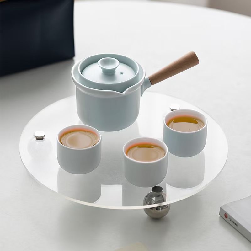 日式现代侧把壶旅行茶具泡茶壶套装陶瓷功夫茶具礼品伴手礼年礼