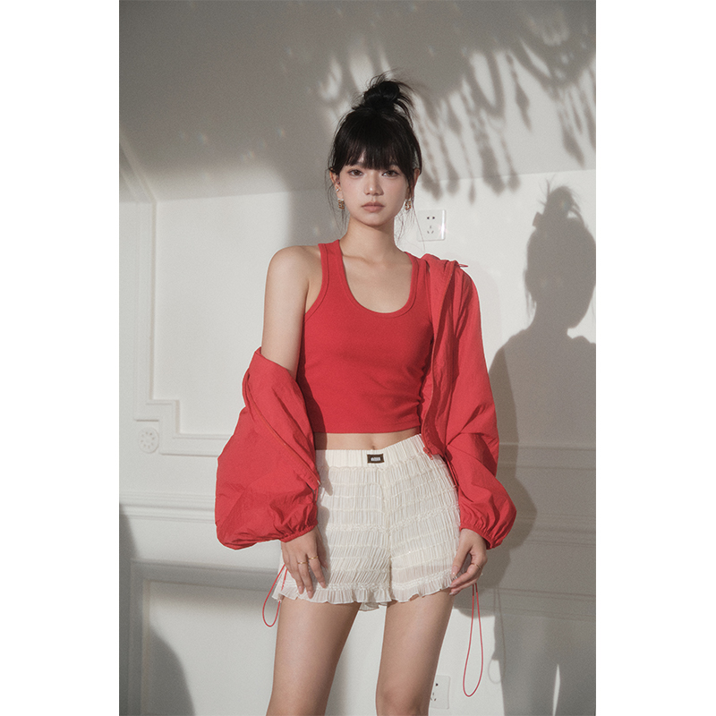 CAN夏季新款简约百搭针织背心女