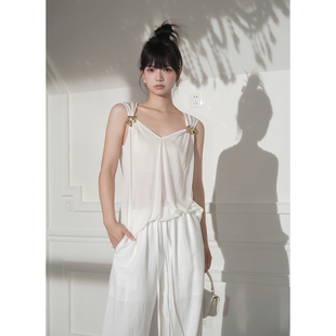 宽松吊带背心上衣 Forevercan女装 2024夏季 新款 日内瓦结构主义法式