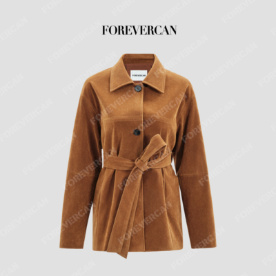 CAN冬季新款双压线设计皮夹克