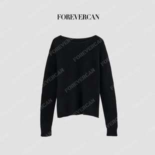 Forevercan女装2025新款乌鲁鲁浣熊绒+兔毛+超细羊毛针织毛衣