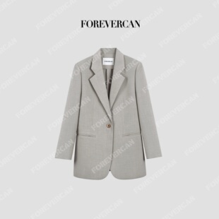 洛德斯匠心立裁一粒扣宽松廓形西装 外套 2026新款 Forevercan女装