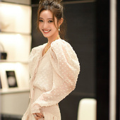 新款 收腰半裙时尚 名媛风泡泡袖 CAN秋季 薄款 衬衫 两件套装