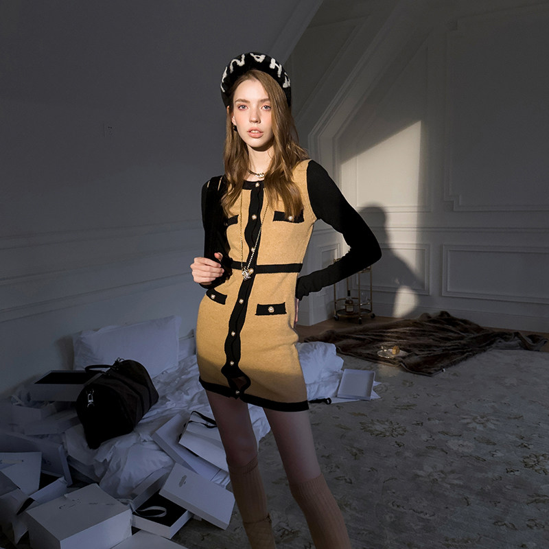 Forevercan2022冬香家94年Vintage美利奴羊毛立体紧致中古连衣裙,女装/女士精品,连衣裙,淘宝优惠券,粉丝福利购,淘宝优惠卷