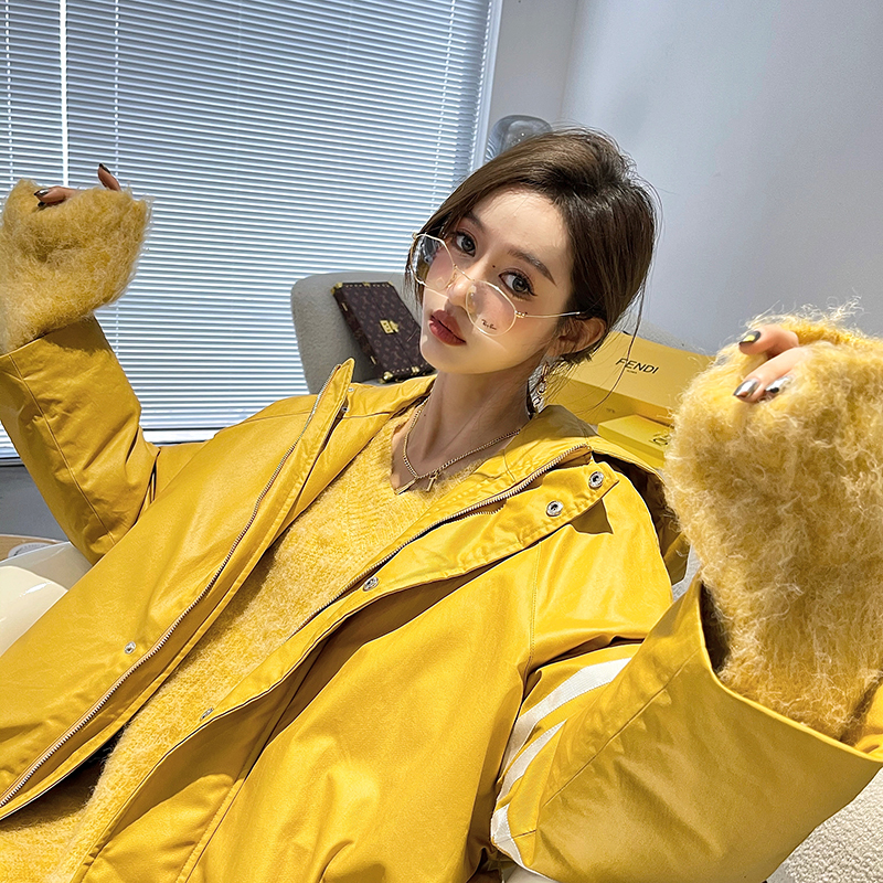 can10132021秋季黄色连帽风衣