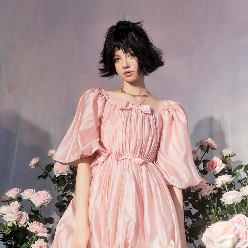 CAN夏季新品气质名媛风连衣裙