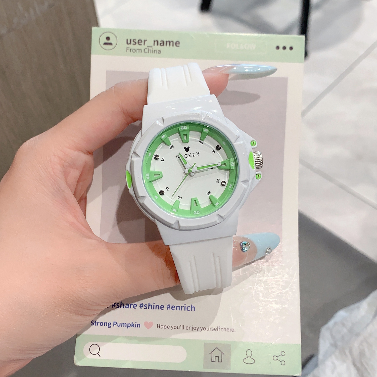 迪士尼手表女学生女款男款初高中初中生夜光高颜值大表盘2025新款