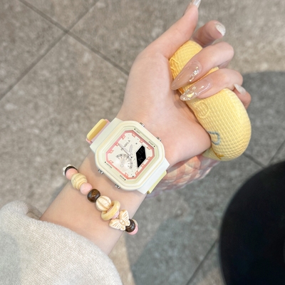 庄庄皇上双显电子夜光手表女款学生女初高中高颜值电子表数字显示