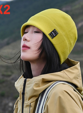 EX2伊海诗户外抓绒帽子男女保暖轻盈小圆帽护耳冷帽套头帽366028