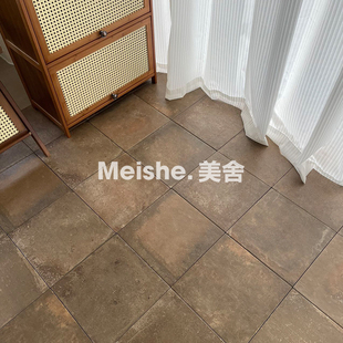 美舍 中古风做旧砖斑驳瓷砖民宿咖啡店陶土色复古防滑地砖300x300