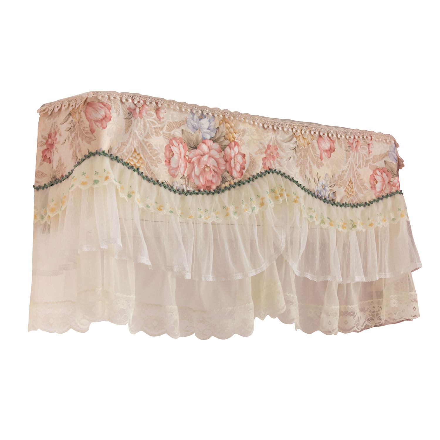 欣仪 空调罩挂机罩免取田园蕾丝挂式空调套防尘罩用时不取款 包邮