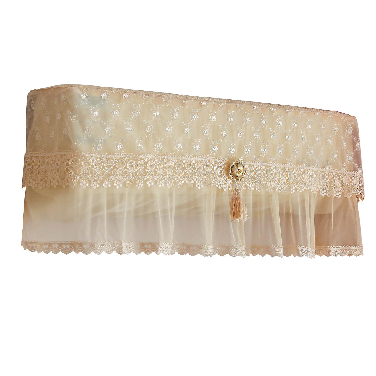 欣仪 空调罩挂式空调套挂机罩空调防尘罩蕾丝布艺全包1p1.5匹田园