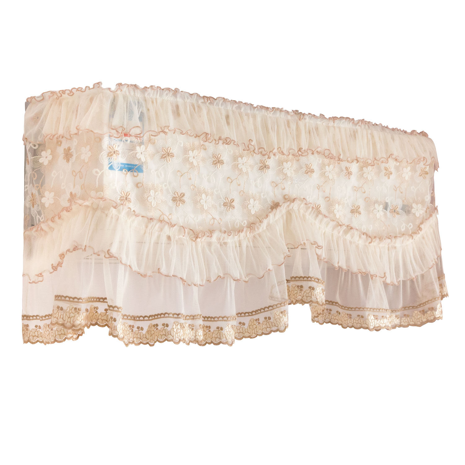 欣仪挂式空调罩挂机蕾丝田园1.5p1P全包空调套防尘罩开机免取新品