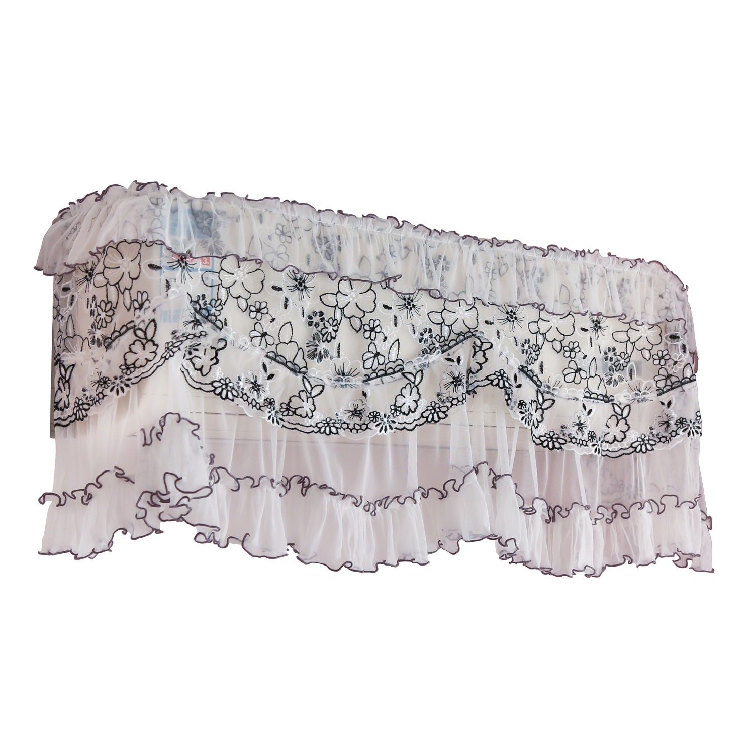 欣仪 空调罩挂机罩田园布艺防尘罩挂式空调罩套全包1.5P开机可用