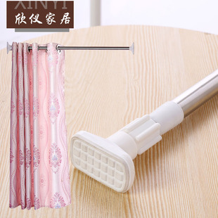 不锈钢伸缩杆免打孔衣柜挂衣杆门帘杆窗帘杆浴帘杆撑杆晾衣杆