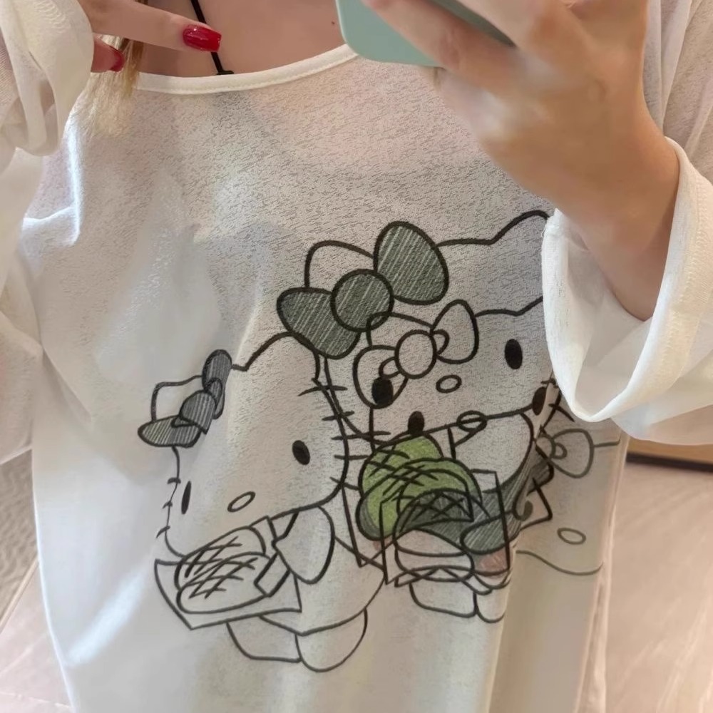 小众kitty海边防晒罩衫女夏季
