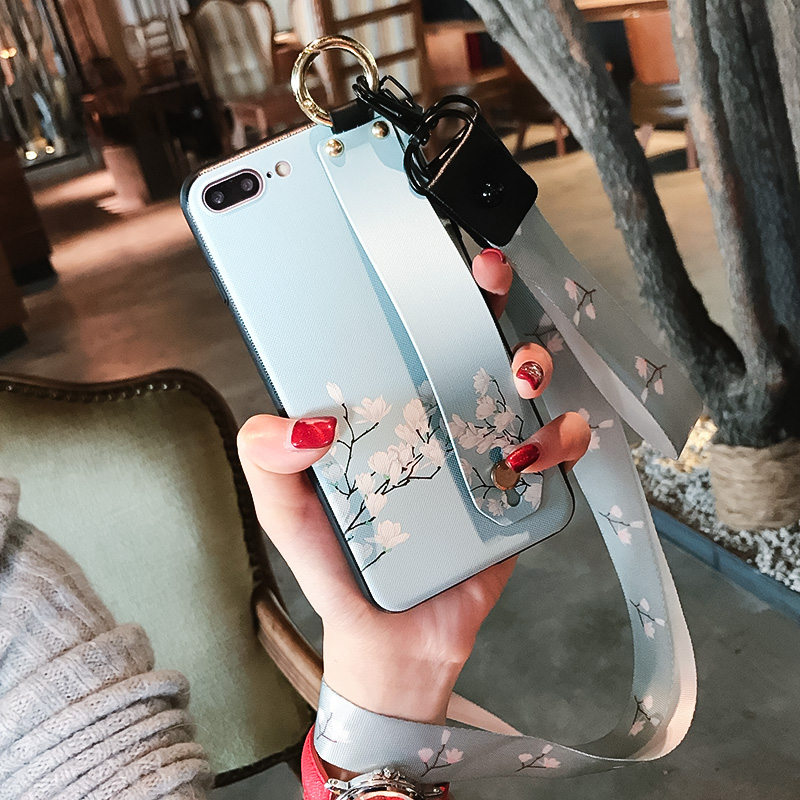 Íó´øË黨ƻ¹ûxÊÖ»ú¿Çiphone7plus±£»¤Ì×Å®¿î¹è½º¹ÒÉþ8Ö§¼Ü6s·Àˤ