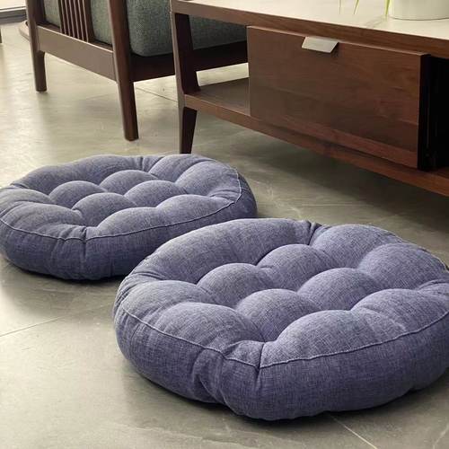 新款加厚亚麻圆形型日式榻榻米腰