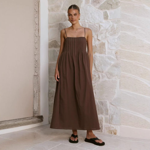 时尚中长款连衣裙长裙女夏 vacation stylish loose summer dress