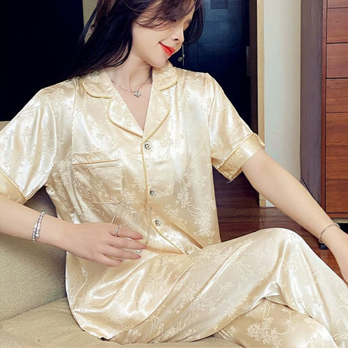 高级夏季家居服睡袍 Womens Premium Summer Lounge Robe Set Fit