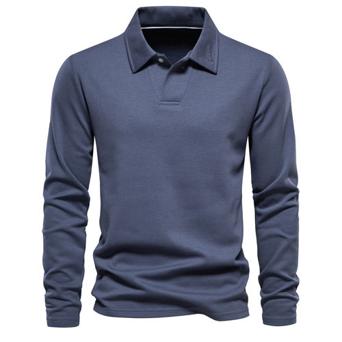 男老钱风翻领Polo衫 Mens Old Money Style Collared Polo Shirt
