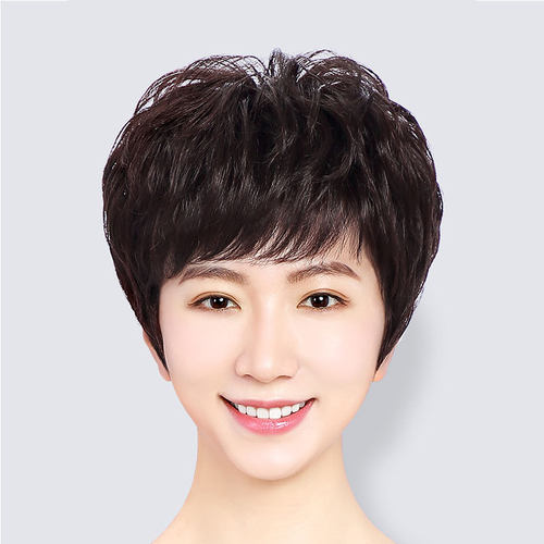 假发女纹理款全头套真人发修颜减