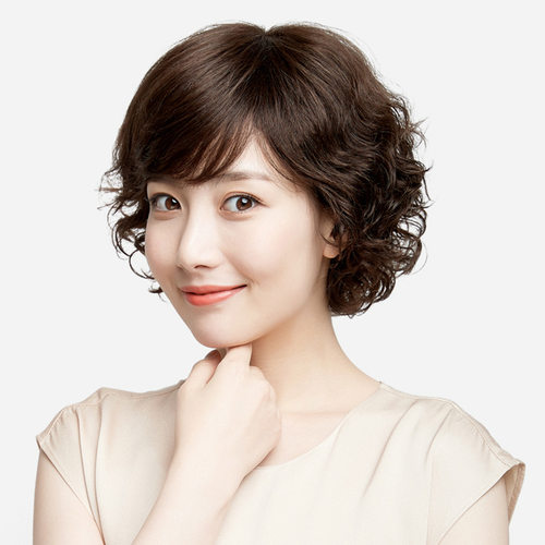 假发真人发全头套中老年妈妈短卷