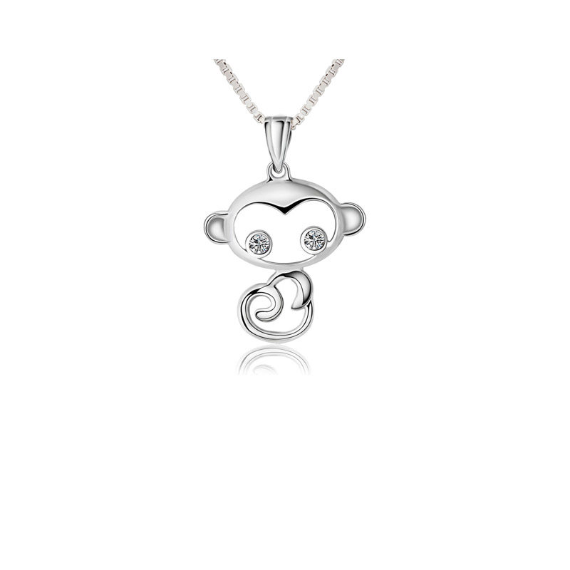 S925 Silver Accessories Zodiac Monkey Year of fate Hollow Pendant A birthday present Confidantein the Accessories/Fashion Jewelry, Necklace  category - from Buy2taobao.com to provide professional Taobao agent buy service