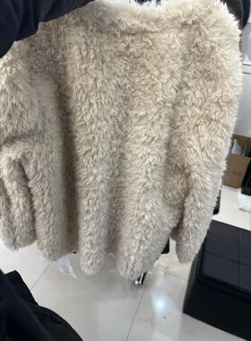 2024秋冬新款仿皮草外套女短款小个子环保皮毛一体毛毛大衣