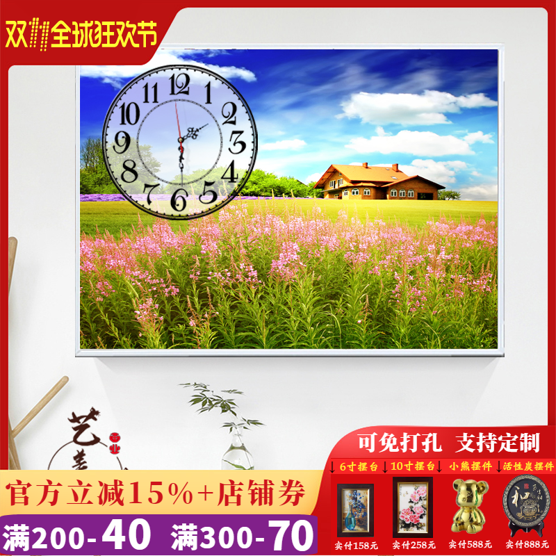 餐厅掀开式电表箱装饰画