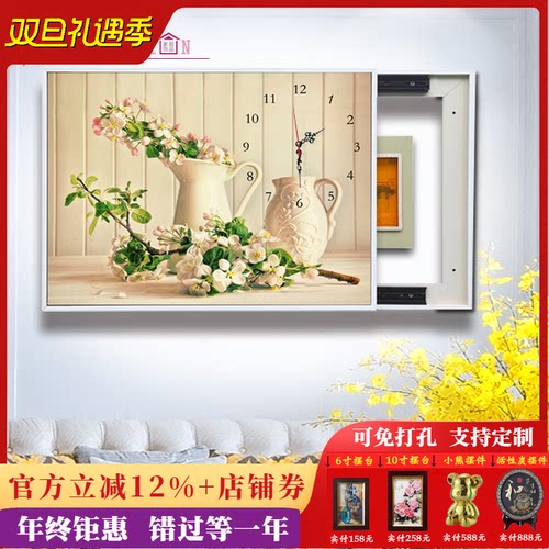 免打孔液压上翻遮挡电表箱装饰画