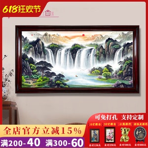 电表箱装饰画中式遮挡液压上翻