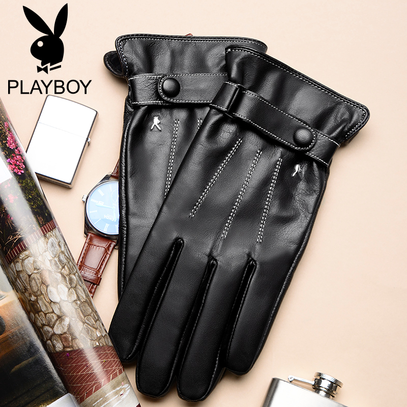 Gants pour homme PLAYBOY     en peau de mouton - Ref 2782525 Image 3