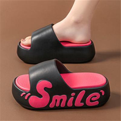 网红超火Smile拖鞋厚底高跟防滑凉拖踩屎感软弹不臭脚可外穿拖鞋