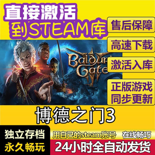 博德之门3 steam全球区国区激活码CDKEY兑换码电脑单机游戏PC