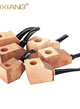 MUXIANG意大利进口石楠木料 DIY已开孔毛坯弯斗直斗烟斗石楠根料