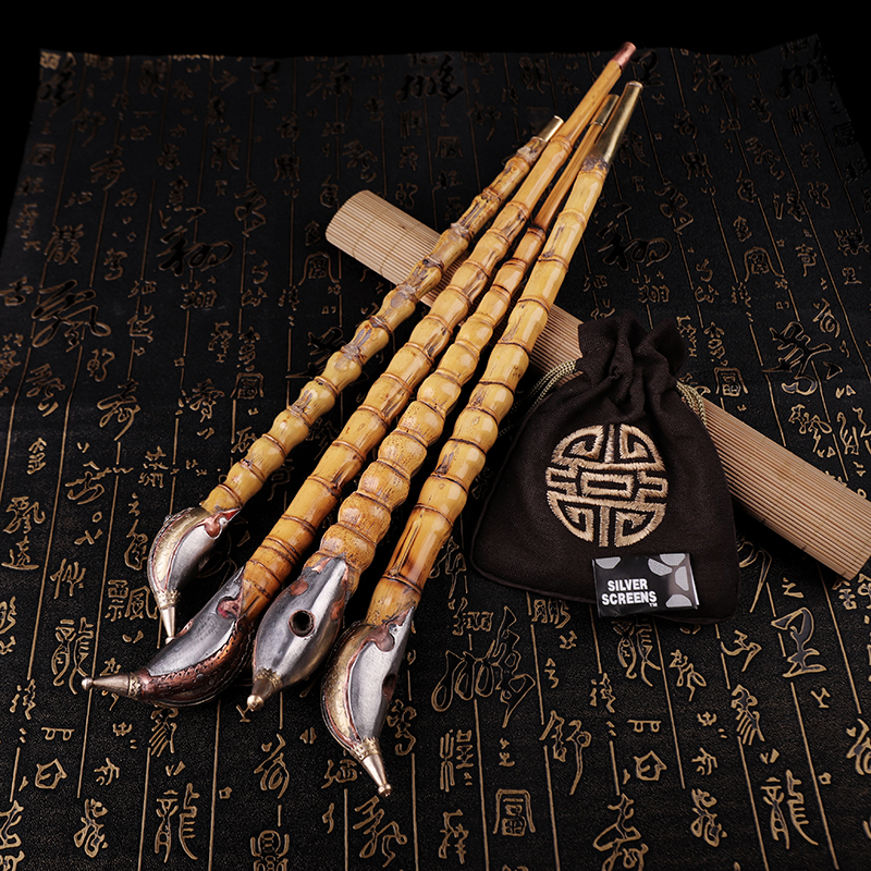 木香烟具旱烟斗朝烟筒竹节根手工罗汉竹子大号老式传统烟杆旱烟袋
