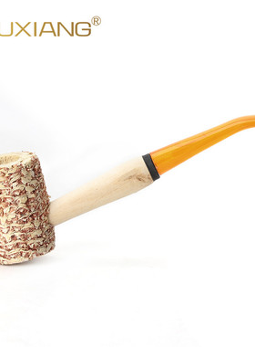 木香MUXIANG 玉米芯烟斗尝草小号斗一次性烟草烟斗弯式入门烟斗