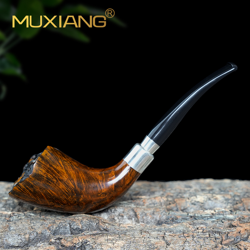 进口石楠木烟斗手工实木瘤皮号角斗传统老式过滤男士专用烟具配件
