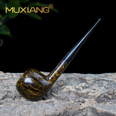 木香手工石楠木烟斗男士 直柄小王子撞球烟斗过滤烟具配件 传统老式