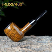 石楠木烟斗手工实木小酒桶烟斗直柄老式 传统过滤男士 专用烟具配件