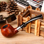 New 手工定制烟斗石楠木中号斗 款 bee石楠木手工烟斗 弯柄经典