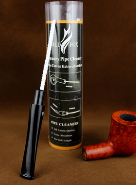 OLD FOX烟斗通条白色棉通条100根装 配烟道刷 用清理工具配件