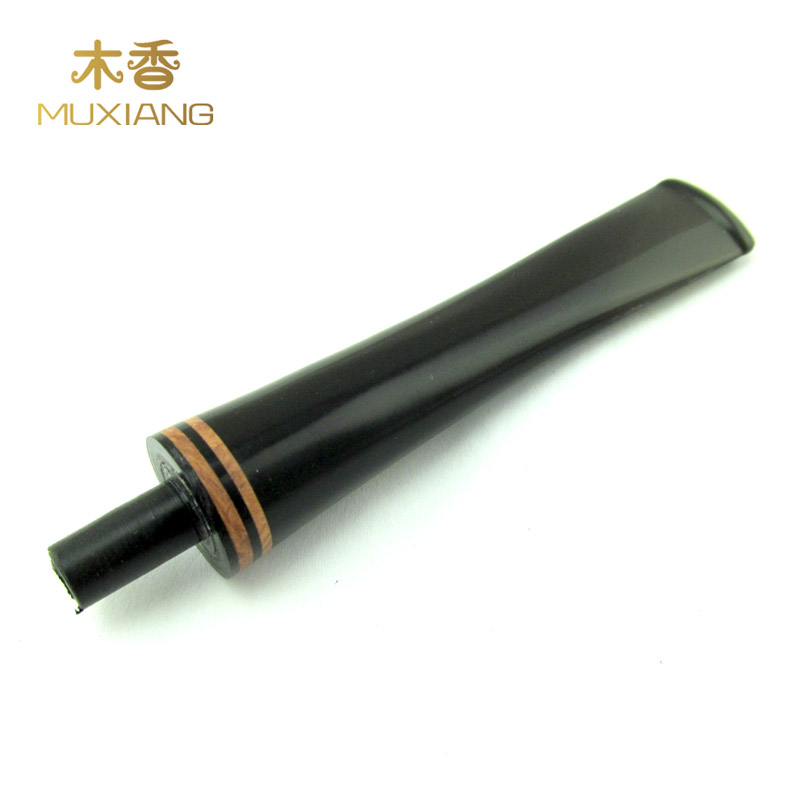 木香 直柄收尖双石楠木环烟嘴3mm-7.2榫头(芯另配) DIY烟斗用烟嘴