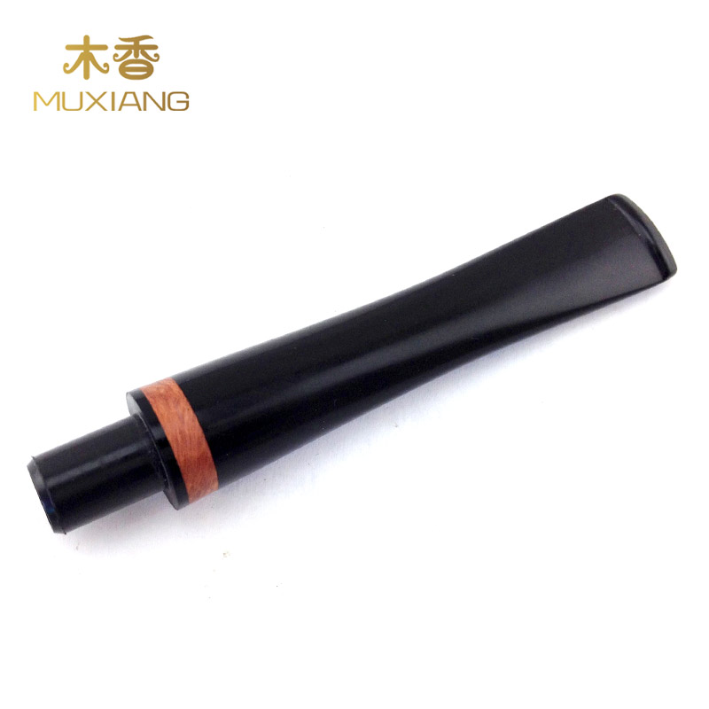 木香 DIY烟斗材料 直柄收尖石楠木装饰单环9mm烟斗烟嘴
