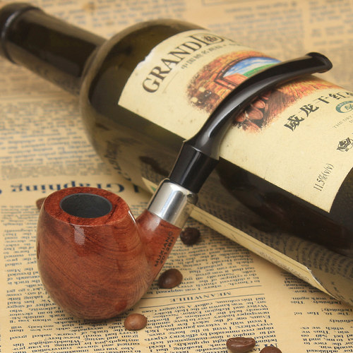 花梨木烟斗 弯式烟斗 男士烟斗