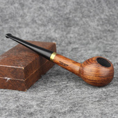 木香花梨木烟斗手工实木直柄老式 专用烟斗具配件 传统过滤烟斗男士