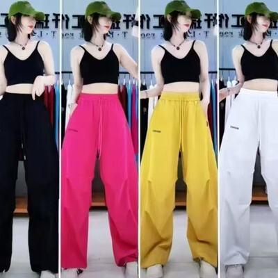 2025春秋新款网红裤子运动单品爵士街舞品质透气速干弹力伞兵裤