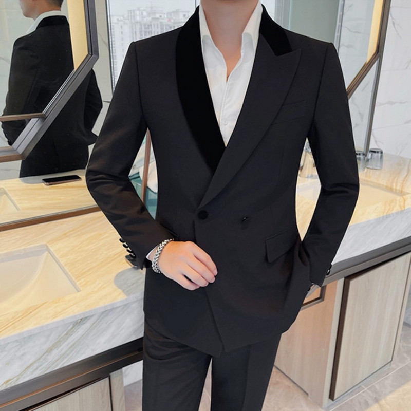 高级感韩版时尚男士商务礼服西服
