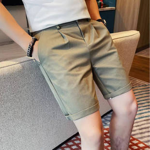 新款 韩版 短裤 百搭中裤 纯色薄款 子夏季 休闲五分裤 帅气时尚 潮流男士